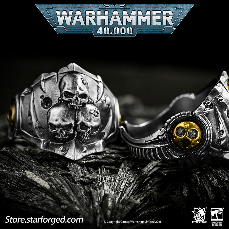 Starforged Warhammer 40K Ring of the Plague Dominus Death Guard Sliver Rings Accessories Jewelry The Death Guard were the XIV Astartes Legion, gene-sons of Mortarion. Once loyal sentinels of the Imperium, they turned against the Emperor during the galaxy-shattering Horus Heresy.For ten millennia since, they have stalked the stars as Nurgle's Chosen - living vessels of countless pestilences, silently spreading death and corruption across worlds.
